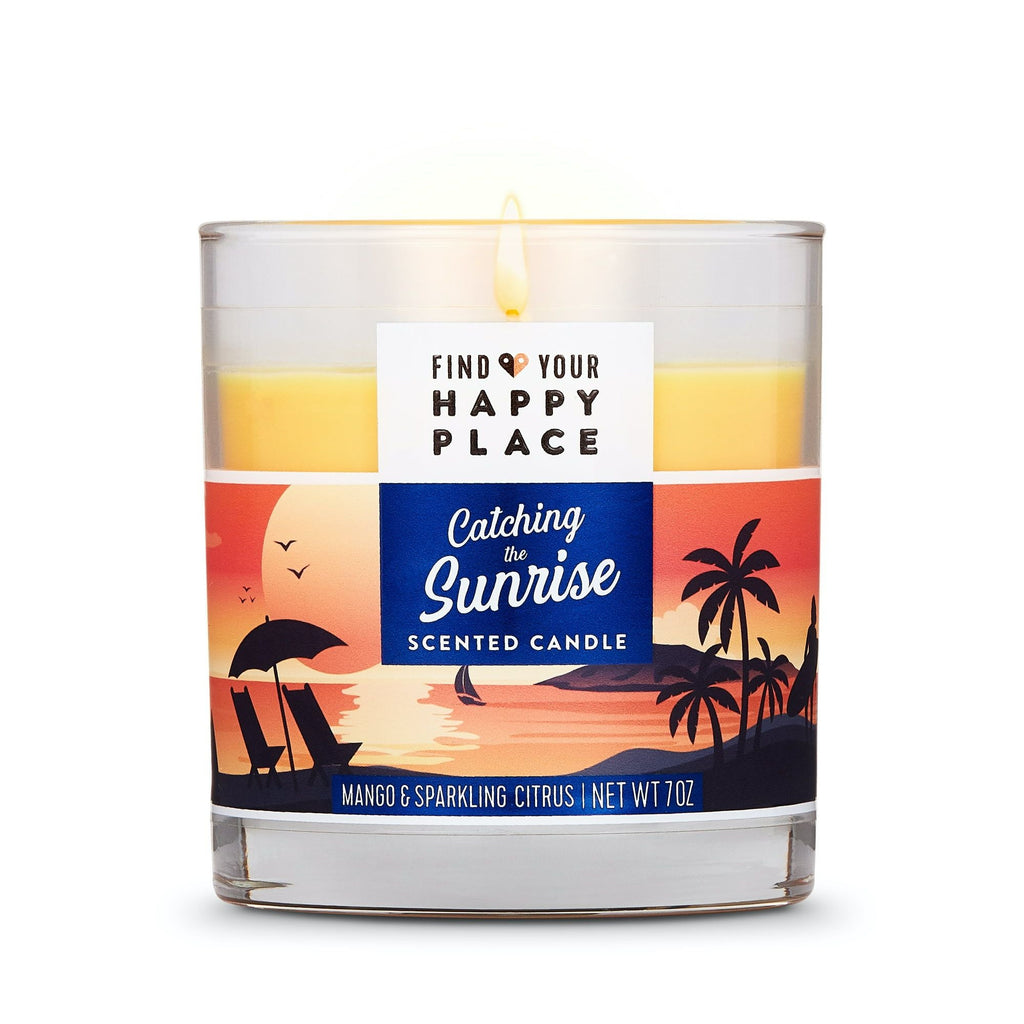 Find Your Happy Place Candle Catching the Sunrise Mango And Sparkling Citrus 7 oz - SJB-DIAMOND ELITES