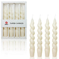 FCMSHAMD 7.5 Inch Spiral Taper Candles Set of 4 Burn Time 6 H Unscented Smokeless for Wedding Dinner Decoration Candle Sticks - SJB-DIAMOND ELITES