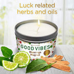 Magnificent 101 Long Lasting Good Vibes Aromatherapy Candle | 6 Oz - 35 Hour Burn | Soy Wax Candle with Sage, Bergamot & Sandalwood for Energy Cleansing, Blessing Magnet & Manifestation - SJB-DIAMOND ELITES