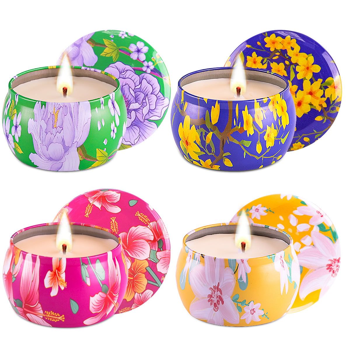 Scented Candle Gifts, 4 Pack Home Scented Candles, Scented Candle Gift Set for Christmas, Birthday, Mother's Day, Valentine's Day - SJB-DIAMOND ELITES