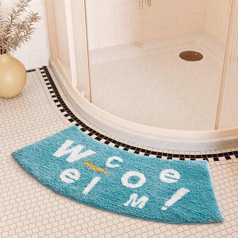 Absorbent Floor Mat Fan-shaped Carpet Shower Room Door Mat Bathroom Non-slip Pi-Mart