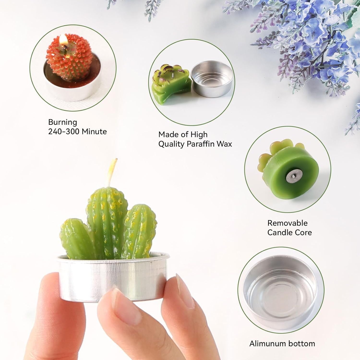 AIXIANG 12Pcs Cactus Candles Succulent Candles, Wedding Party Favors for Guests, Bridal Shower Candles Favors - SJB-DIAMOND ELITES