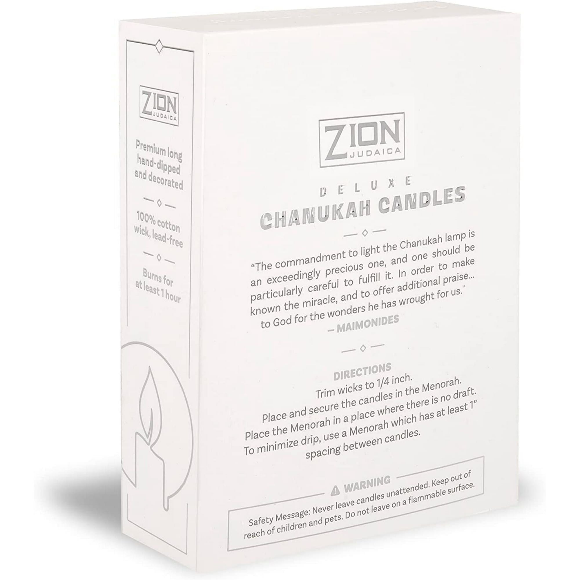Zion Judaica Deluxe Chanukah Candles Hand Made (Tri Color) - SJB-DIAMOND ELITES