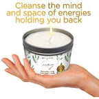 MAGNIFICENT101 Law of Attraction Tribe Pure White Sage Smudge Candle for House Energy Cleansing, Banishes Negative Energy I Purification and Chakra Healing - Natural Soy Wax Tin Candle - SJB-DIAMOND ELITES