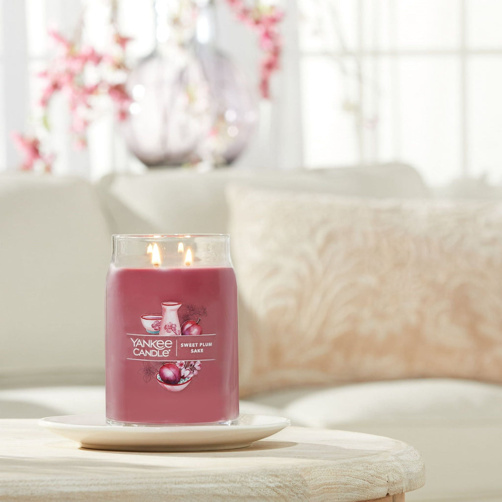 Yankee Candle Sweet Plum Sake Signature Large Jar Candle - SJB-DIAMOND ELITES