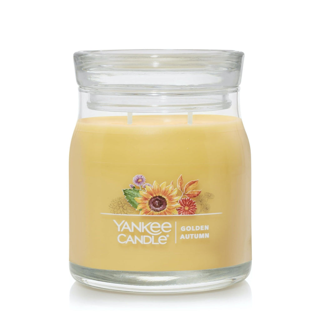 Yankee Candle Golden Autumn Signature Medium Jar Candle - SJB-DIAMOND ELITES