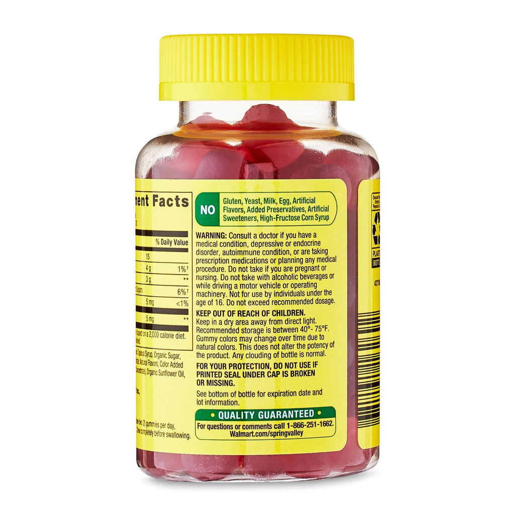 Spring Valley Melatonin Adult Pectin-Based Gummies; 5 mg; 60 Count EasyOptionXY LLC