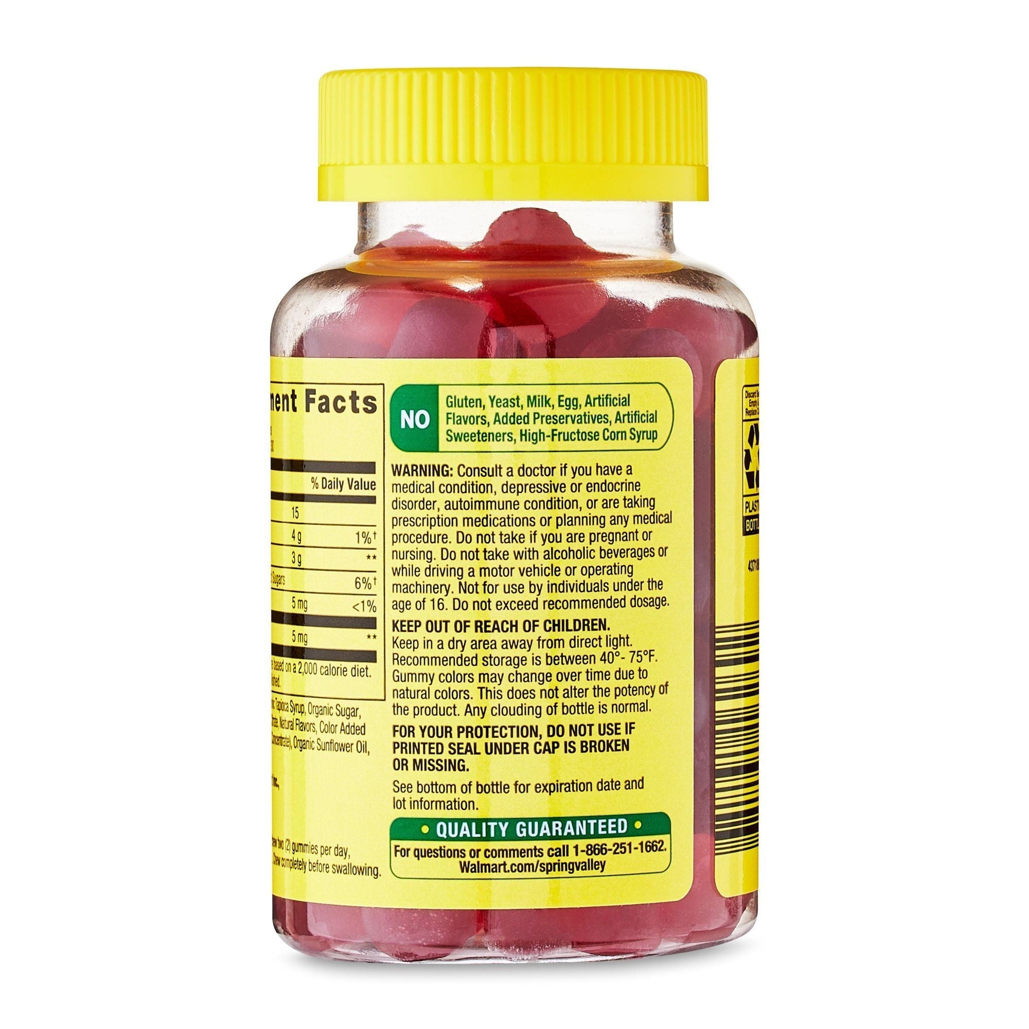 Spring Valley Melatonin Adult Pectin-Based Gummies; 5 mg; 60 Count EasyOptionXY LLC