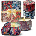 OSHINE 4-PACK Scented Candles Gift Set Aromatherapy Soy Candles 100% Natural Soy 4.4 oz Strongly Fragrance Stress Relief for Mother's Day,Valentine's Day,Wedding,Birthday,Party,Anniversary