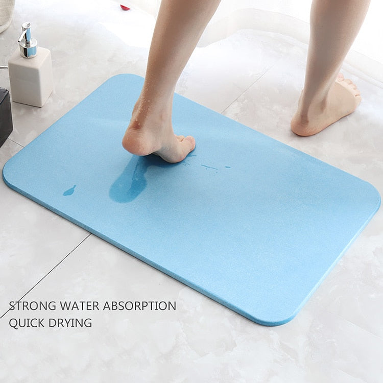 Anti-Slip Foot Pad Super Absorb Dry Diatomite Bath Mat Pi-Mart