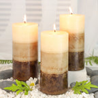 Meltone Pillar Candles, Scented Candle, Set of 3 Vanilla Cupcake Aromatherapy Candles for Home Scented, Woman Gifts, Bathroom, Spa, Wedding (3 ¡Á 6")