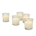 Stonebriar Unscented 1-Wick Wax Filled Glass Votive Candles 48 Pack, O ff-W hite