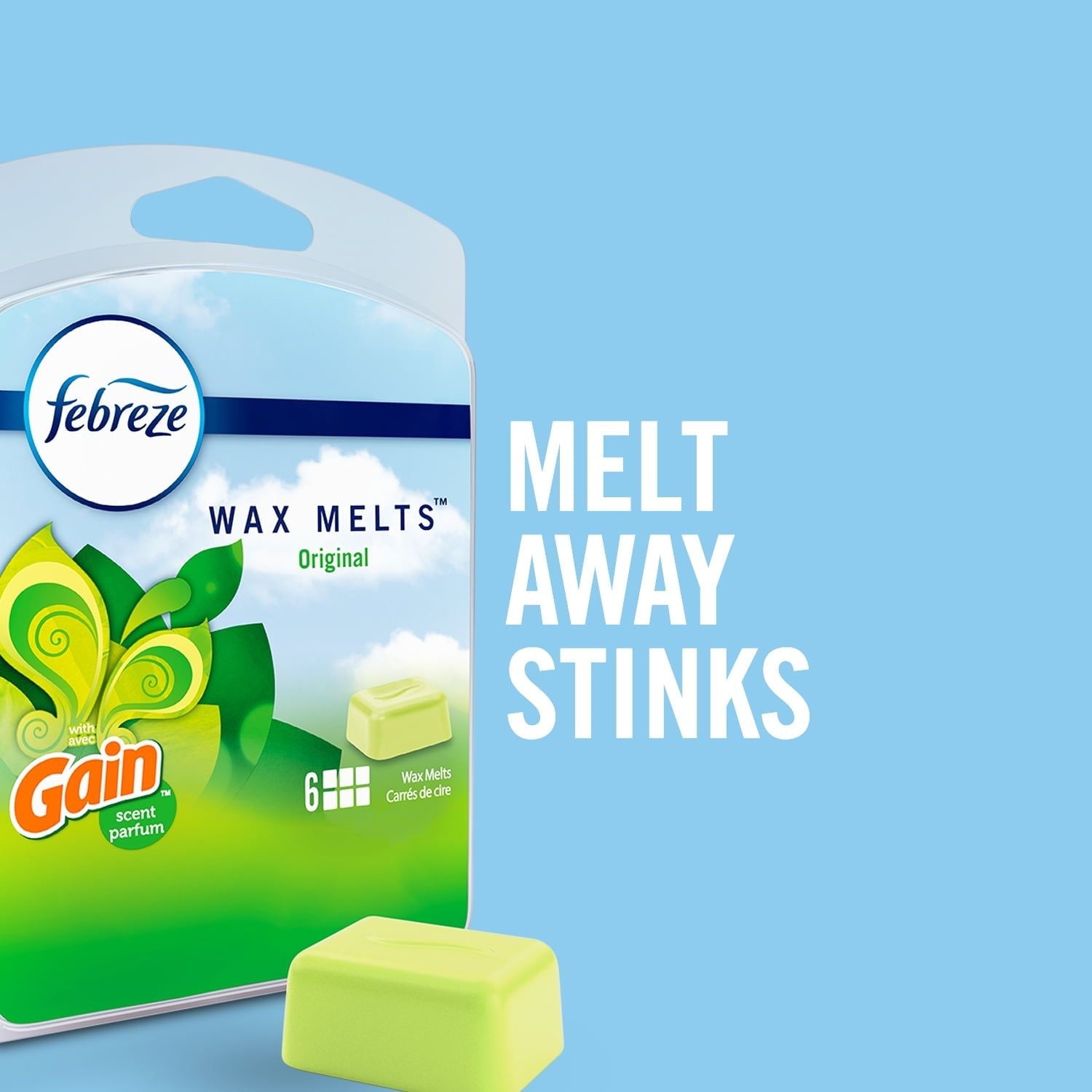 Febreze Odor-Eliminating Scented Wax Melts Watermelon Scent, 2.75 oz. Wax Melts (6 Cubes)