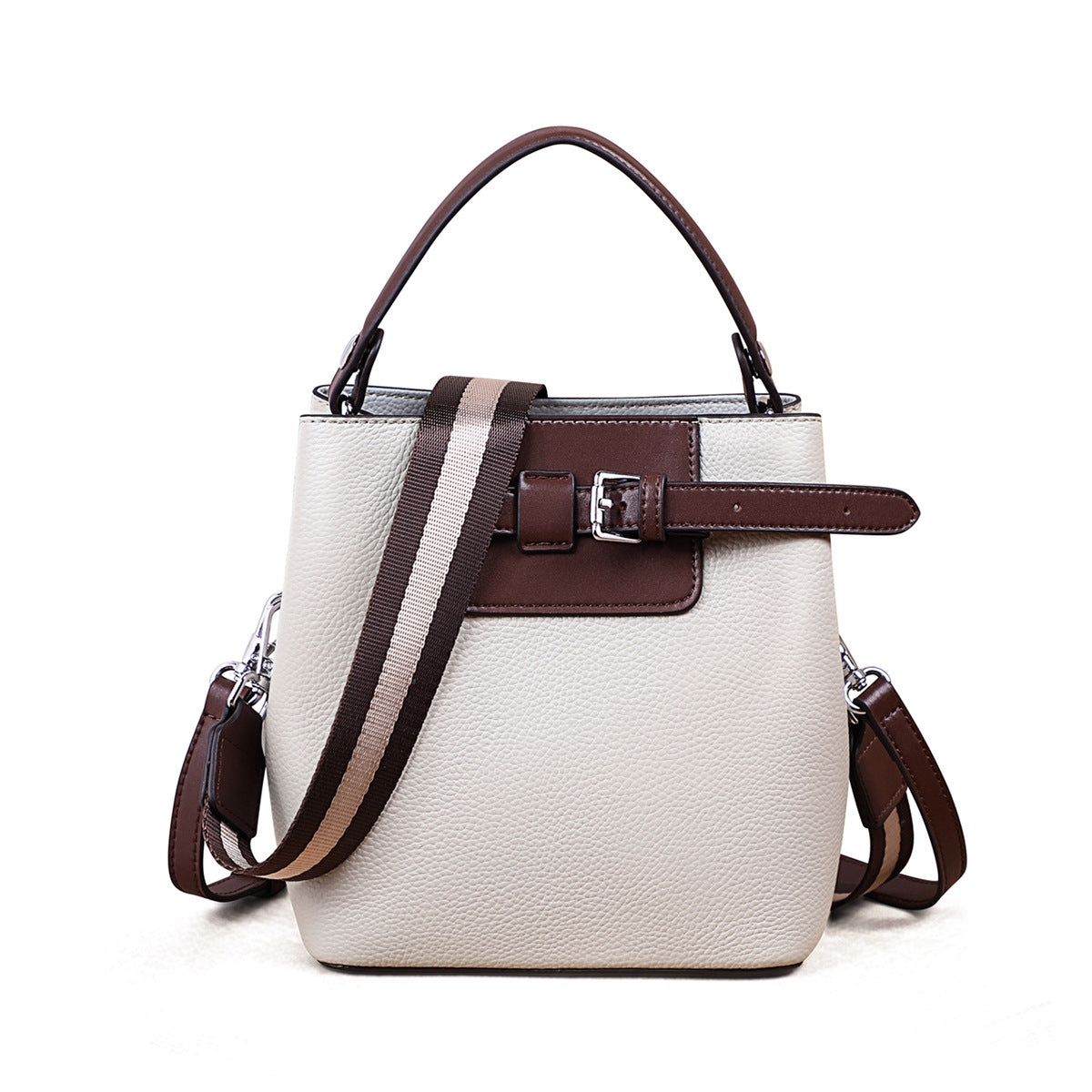 Genuine leather crossbody bucket bag all-match shoulder bag - SJB-DIAMOND ELITES