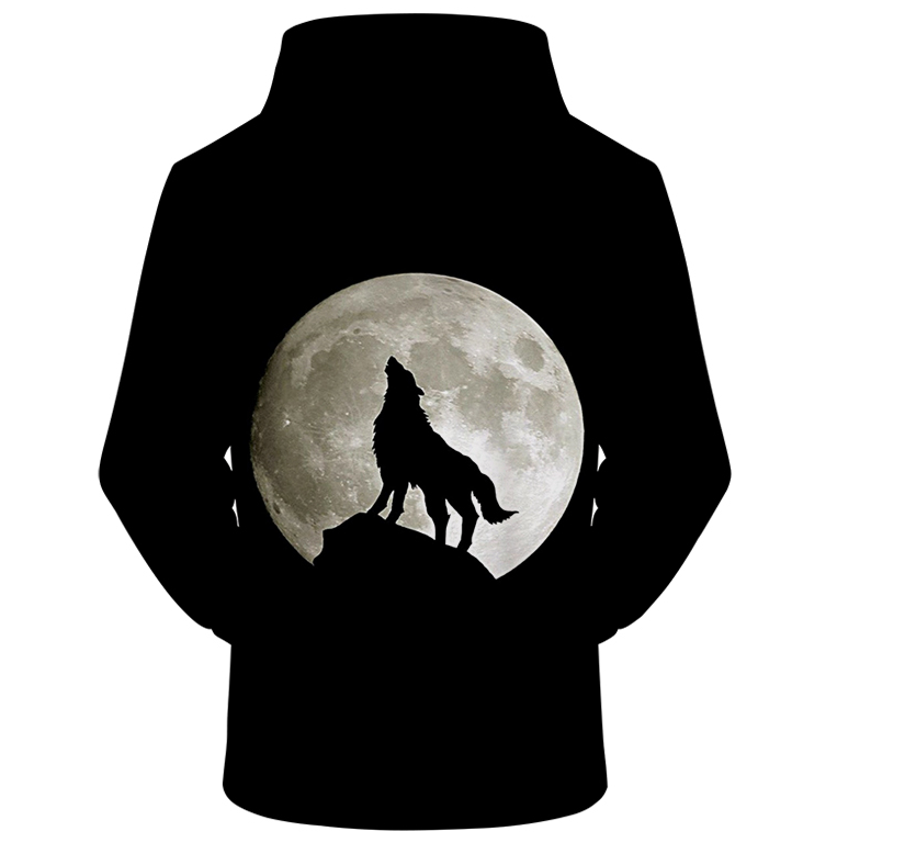 New Wolf 3D Digital Print Hoodie Sweatshirt Pi-Mart