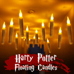 Christmas Decorations for H arry P otter 12 Pcs Hanging LED Floating Candles with Remote Control Taper Candles Christmas Xams Decor for Party, Birthday, Wedding and Church Supplies
