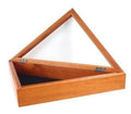 Officers Flag Display Case for 5ft x 9.5ft Flag - Oak Case Only Hinged lid with a magnetic closure The Military Gift Store