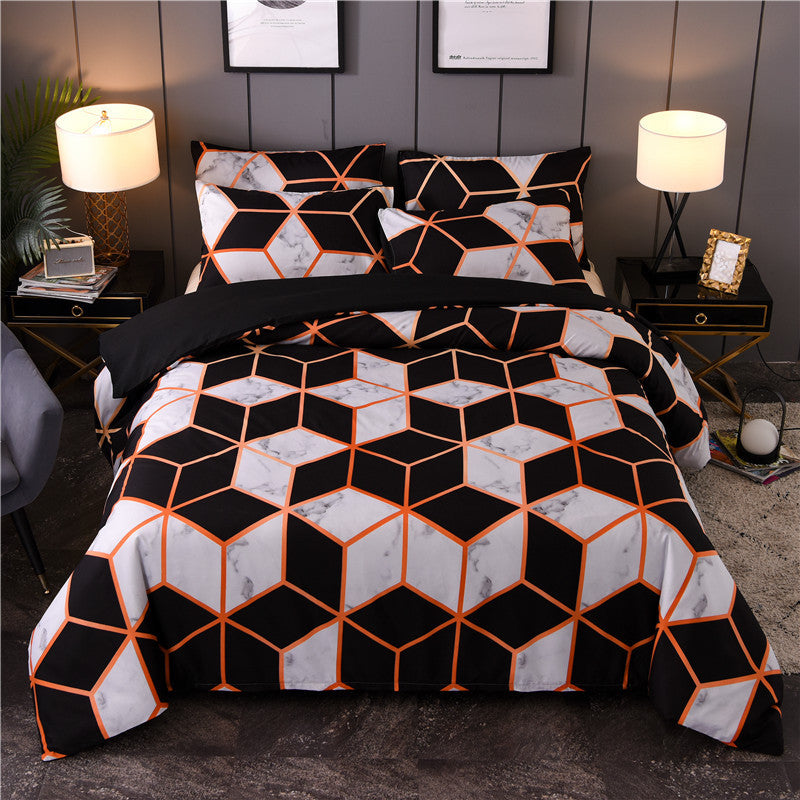 Home textile marbled black and white duvet cover bedding Pi-Mart