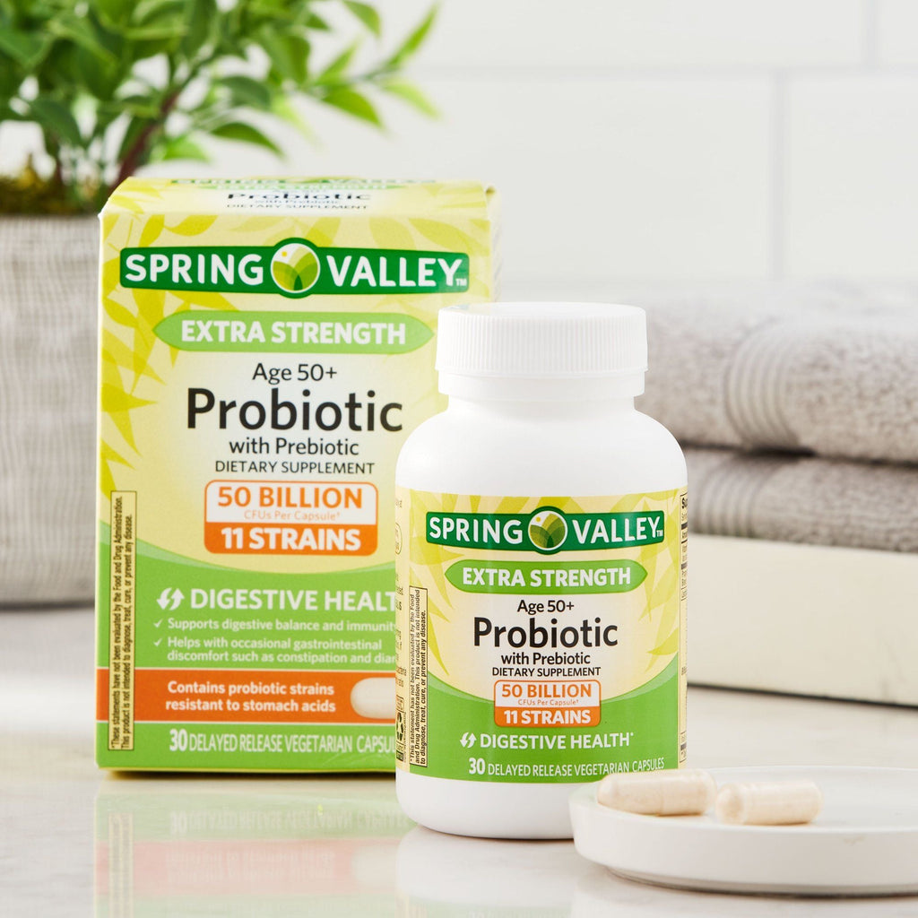 Spring Valley Extra Strength Age 50+ Probiotic with Prebiotic; 30 Count