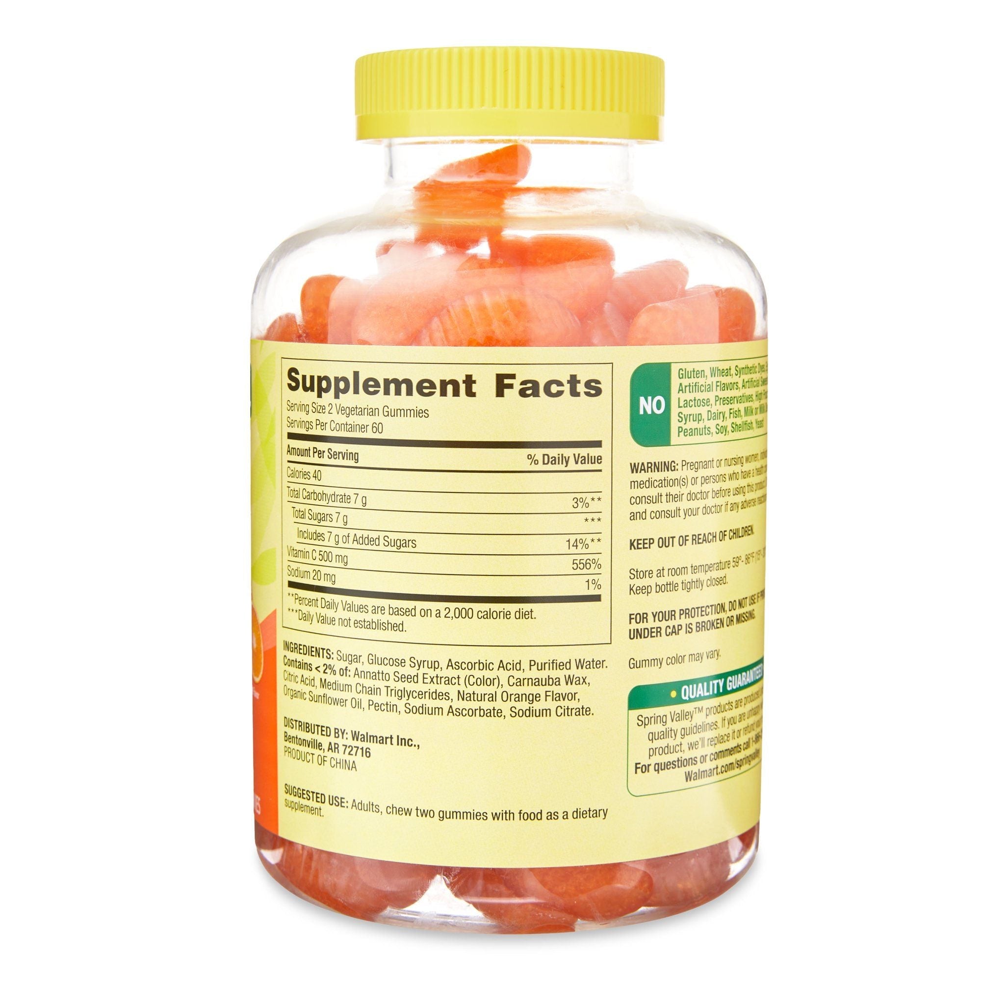 Spring Valley Extra Strength Vitamin C; 500 mg Vegetarian Gummies; 120 Count EasyOptionXY LLC