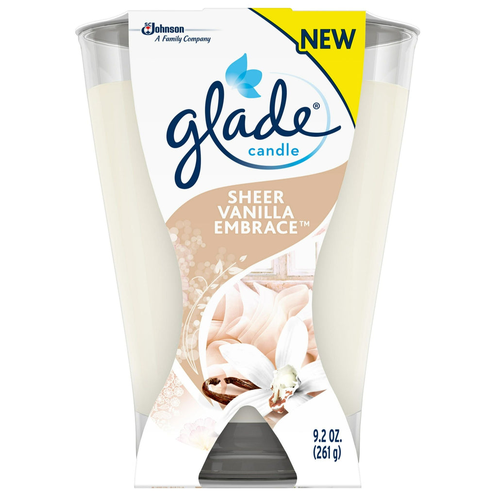 Glade Large Jar Candle Air Freshener, Sheer Vanilla Embrace, 9.2 oz - SJB-DIAMOND ELITES
