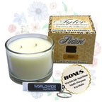 Tyler Candle Company French Market Stature Candle - Luxury Home Fragrance French Market Scented Candle - Stature Model Home Decor in Clear Glass Candle Holder - 16 Oz, 2 Wick Candle w Bonus Key Chain - SJB-DIAMOND ELITES