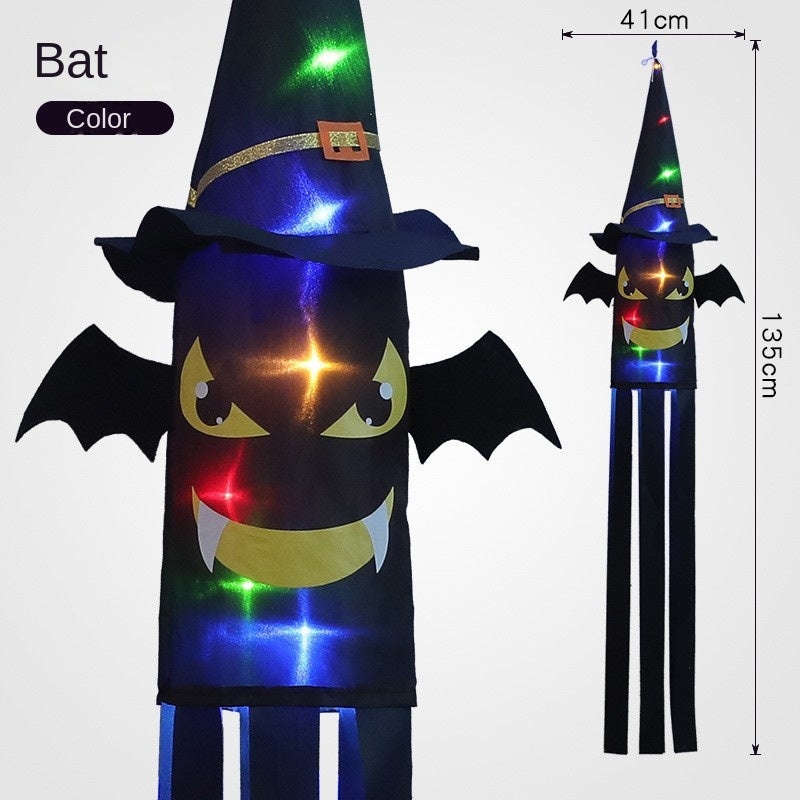 Halloween decorative hair dryer flag pendant ghost festival atmosphere luminous ghost hair dryer outdoor tree hanging supplies hanging ghost - SJB-DIAMOND ELITES