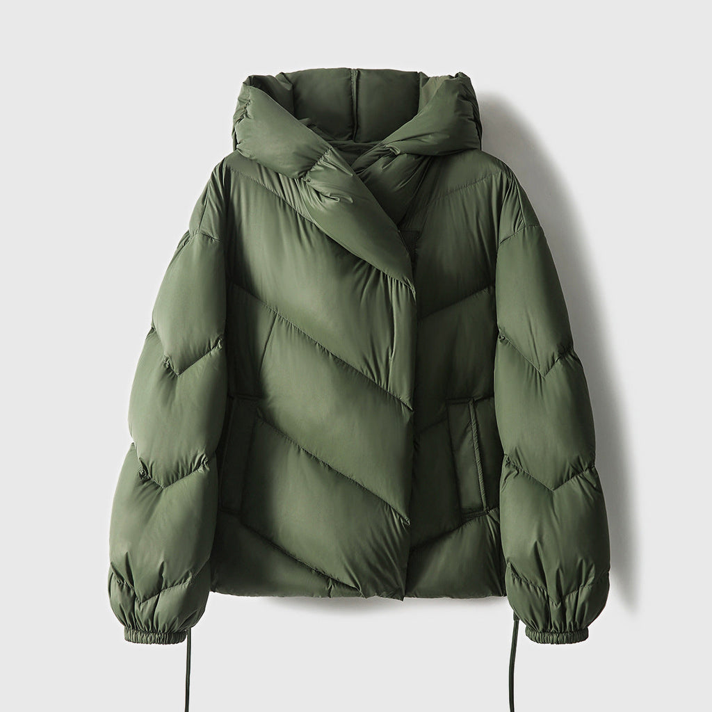 Hooded Small Puffer Jacket Coat Pi-Mart