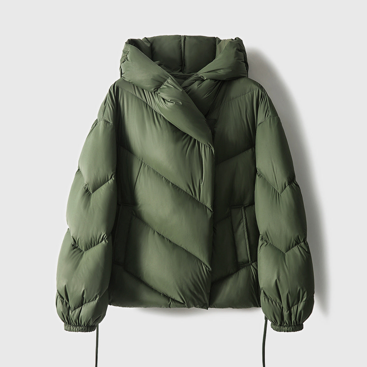 Hooded Small Puffer Jacket Coat Pi-Mart