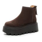 Short Leather Warm Women's Shoes Pi-Mart