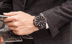 Men's Waterproof Watch With Chronometers, Date Display Excellent Background Unique Design Perfect Gift Stevvex