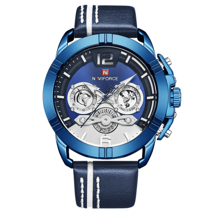 Waterproof  Quartz  Man Leather Sport Wrist Watch  Luxury Unique Design Perfect Gift - SJB-DIAMOND ELITES
