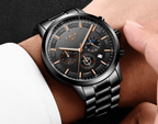 Men's Waterproof  Watch With Chronometers And Date Display Unique Design Perfect Gift Stevvex