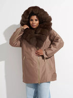 Genuine Polar Fox Fur Trim Rabbit Fur Insulated Parka - SJB-DIAMOND ELITES