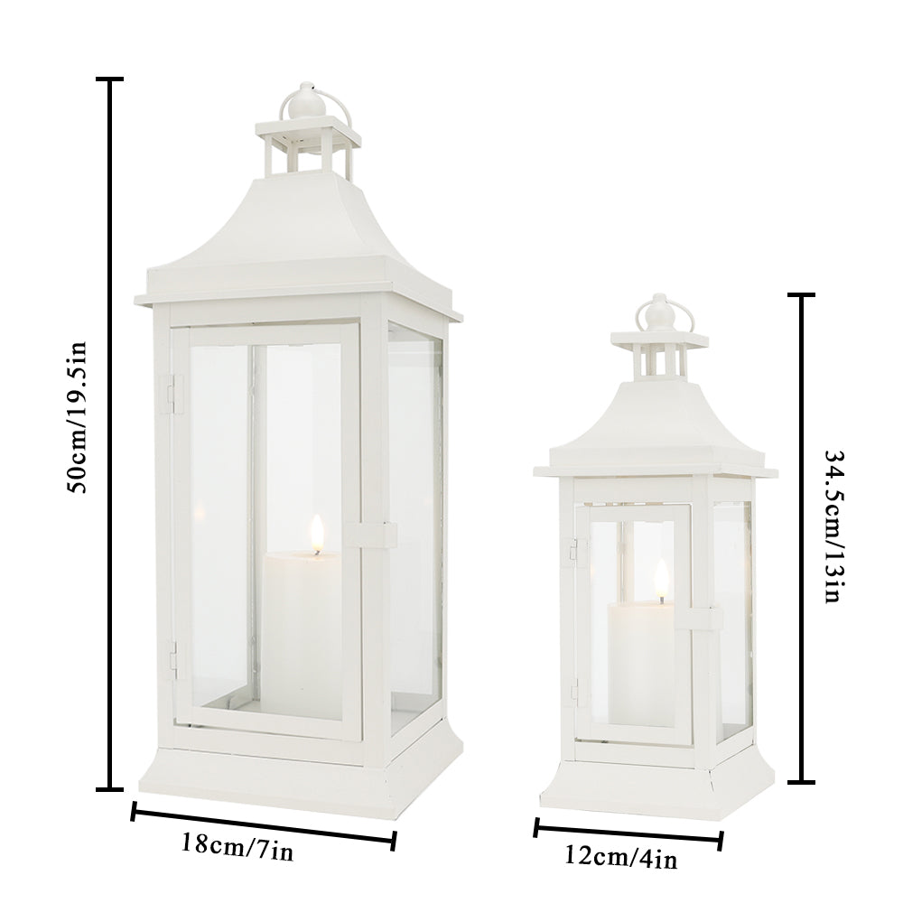 19.5''&13''Tall Set of 2 Outdoor Candle Lanterns Lootquake LLC