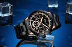 Men's Sports  Waterproof Stainless Steel Watch With Chronometers And Special Date Display Unique Design Perfect Gift Stevvex