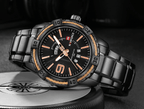 Men's  Luxury Stainless steal Waterproof Watch With Day And Date Display Unique Design Perfect Gift In Modern Metal Men  Wrist Watch Design - SJB-DIAMOND ELITES