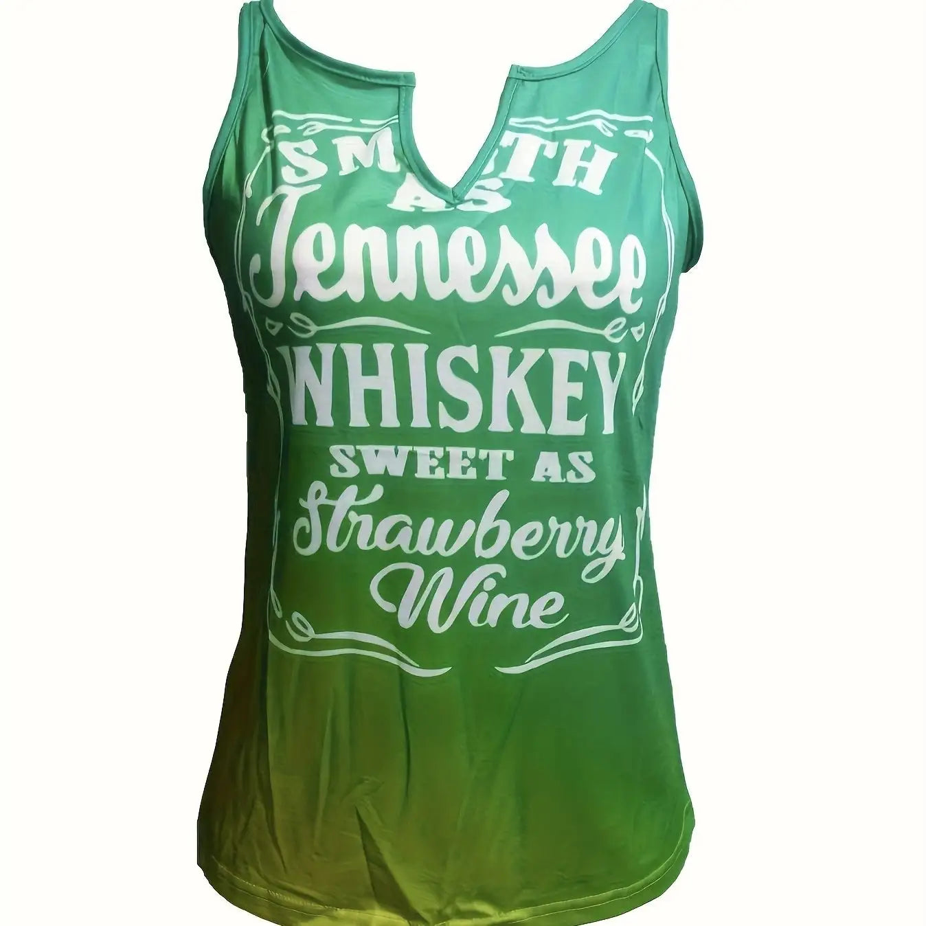 Ladies' V-neck Printed Fashionable And Versatile Slimming Tank Top - SJB-DIAMOND ELITES