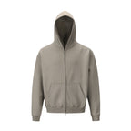 Men's Solid Color Double Zip Hoodie Pi-Mart