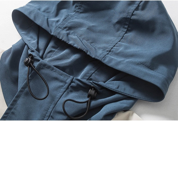 Korean Style Color Block Student Hooded Jacket Handsome Trend Pi-Mart