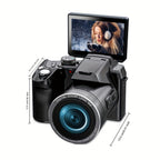 NBD 64MP Digital Camera for Photography, 5K Vlogging Camera for YouTube with 3" Flip Screen, 16X Digital Zoom, Autofocus, 2 Batteries, 32GB TF Card(S205, Black) Lootquake LLC