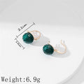 European And American Stylish Round Crystal Ear Clips Women