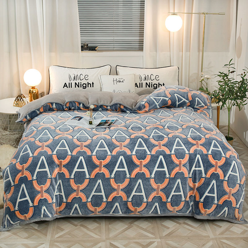 Plush Thick Snowflake Duvet Cover Single Piece Flannel Pi-Mart