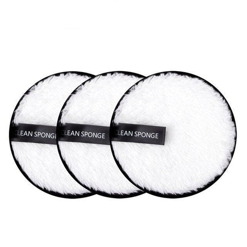 1/3PCS New Makeup Removal Sponge Flutter Wash Cotton Flapping Reusable Wet Sponge Face Puff Soft Natural Cleaner Premium Microfiber Cloth