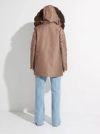 Genuine Polar Fox Fur Trim Rabbit Fur Insulated Parka - SJB-DIAMOND ELITES