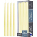Hyoola 12" Ivory Dripless European Made Taper Candles, Unscented Paraffin Wax with Cotton Wicks, 12-Pack - SJB-DIAMOND ELITES