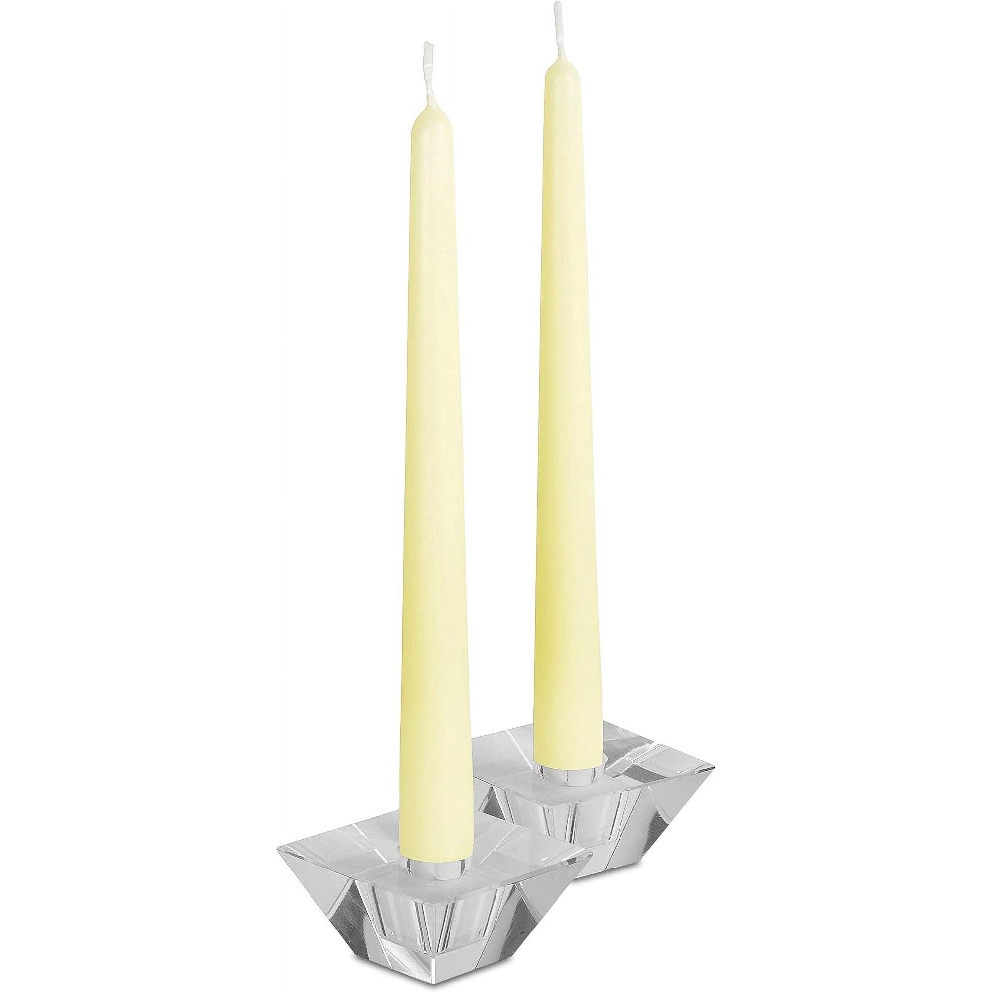 Hyoola 12" Ivory Dripless European Made Taper Candles, Unscented Paraffin Wax with Cotton Wicks, 12-Pack - SJB-DIAMOND ELITES