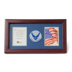 Air Force Medallion Double Picture Frame 4 X 6 Shadow case The Military Gift Store