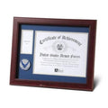 Aim High Air Force Medallion Certificate and Medal frame. The Military Gift Store