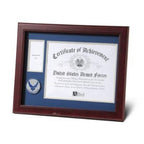 Aim High Air Force Medallion Certificate and Medal frame. The Military Gift Store